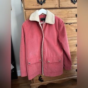 Button Down Sherpa Lined Corduroy Jacket
